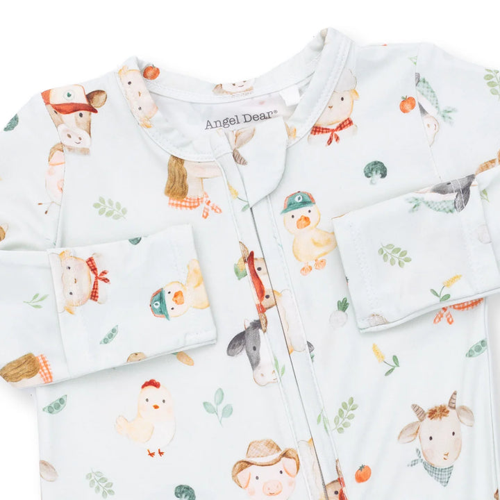 Baby Farm Faces - 2 Way Zipper Footie