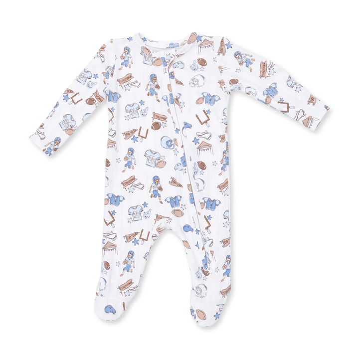Football Nursey 2 Way Zipper Footie