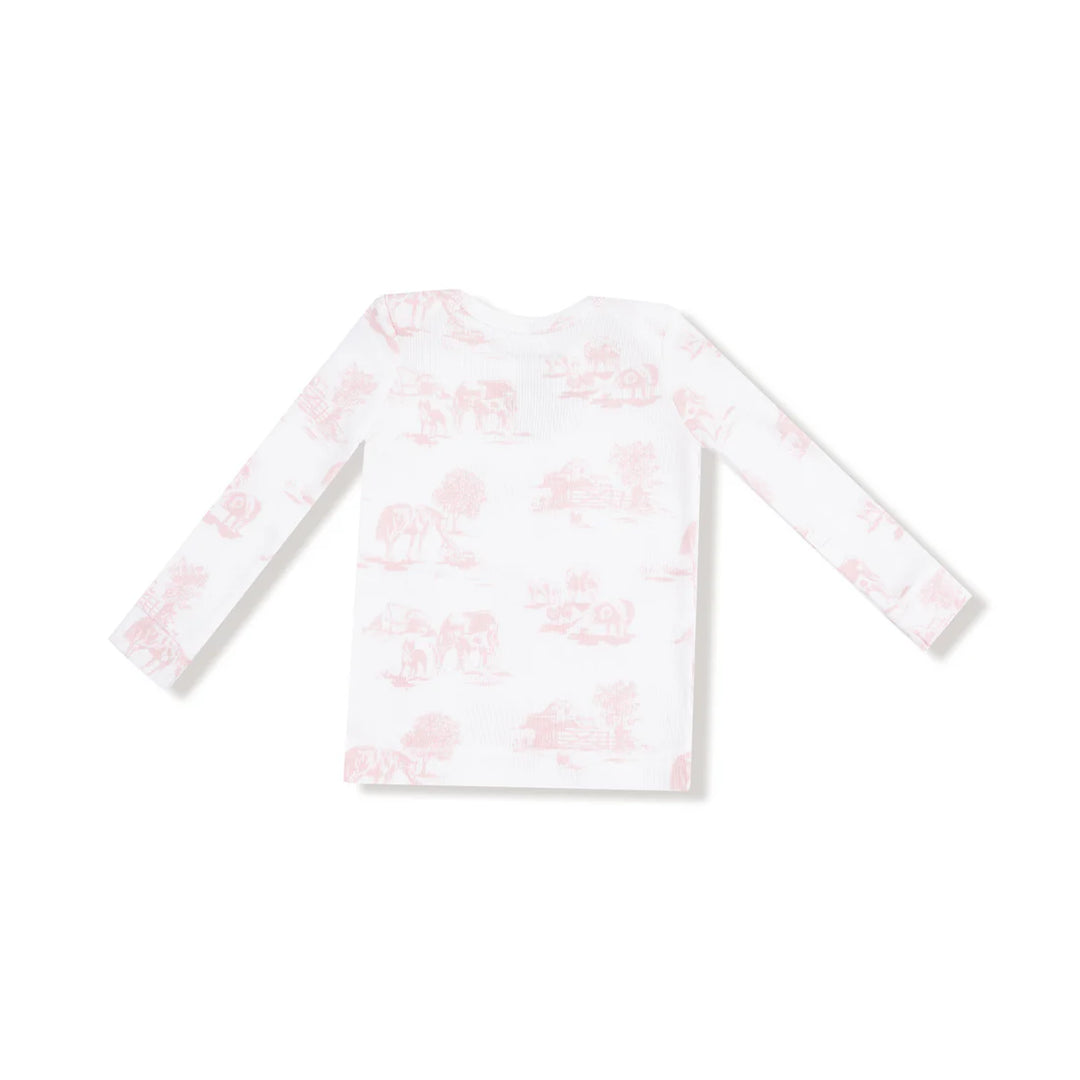 Pink Farm Toile Loungewear Set