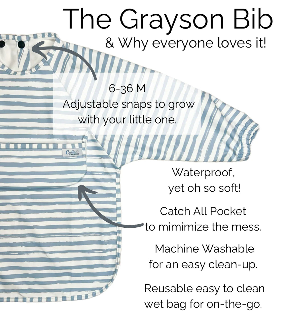 The Grayson Construction Long Sleeve Bib by Calla and Friends - alternate view