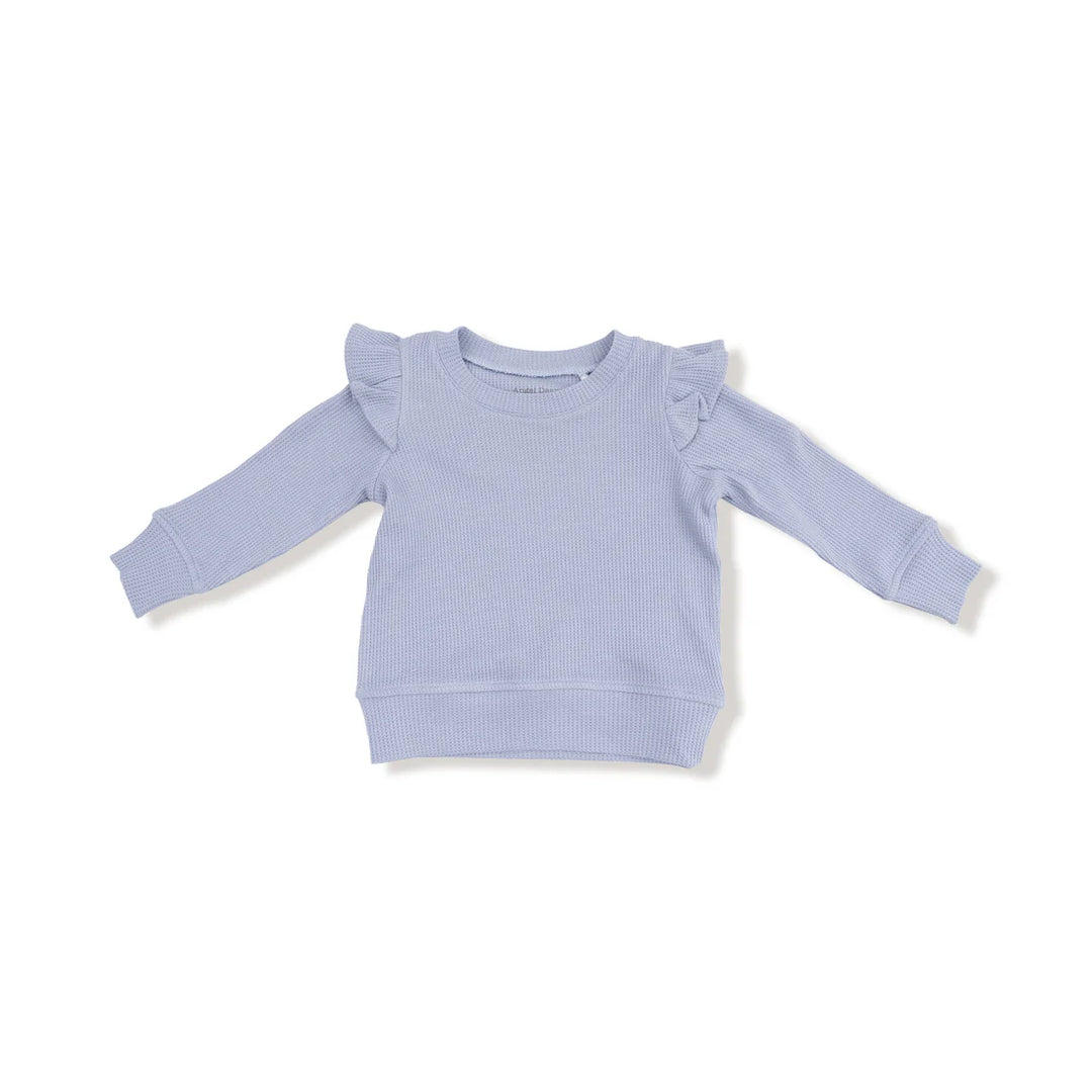 Ribbon Floral Fling Ruffle Shoulder and Flare Pant