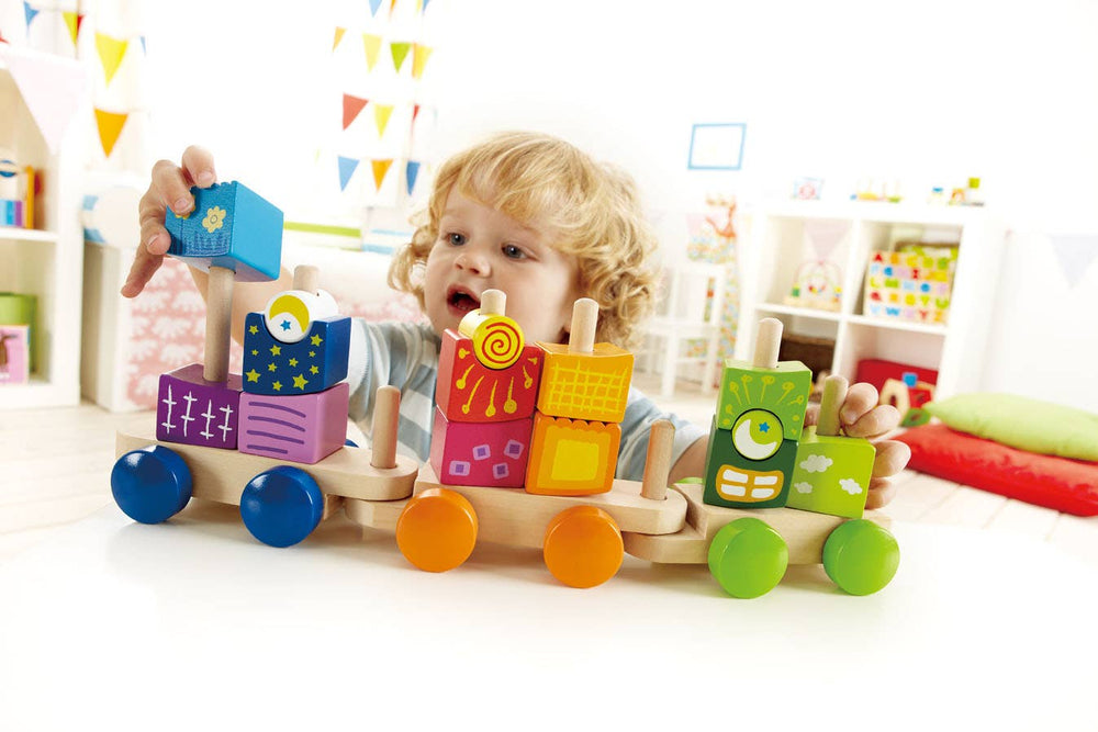 Fantasia Blocks Train by Hape Toys - alternate view
