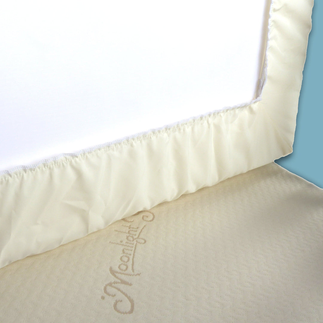 Moonlight Mini Crib Little Dreamer Premium Cotton Waterproof Mattress Cover by Moonlight Slumber - lifestyle view