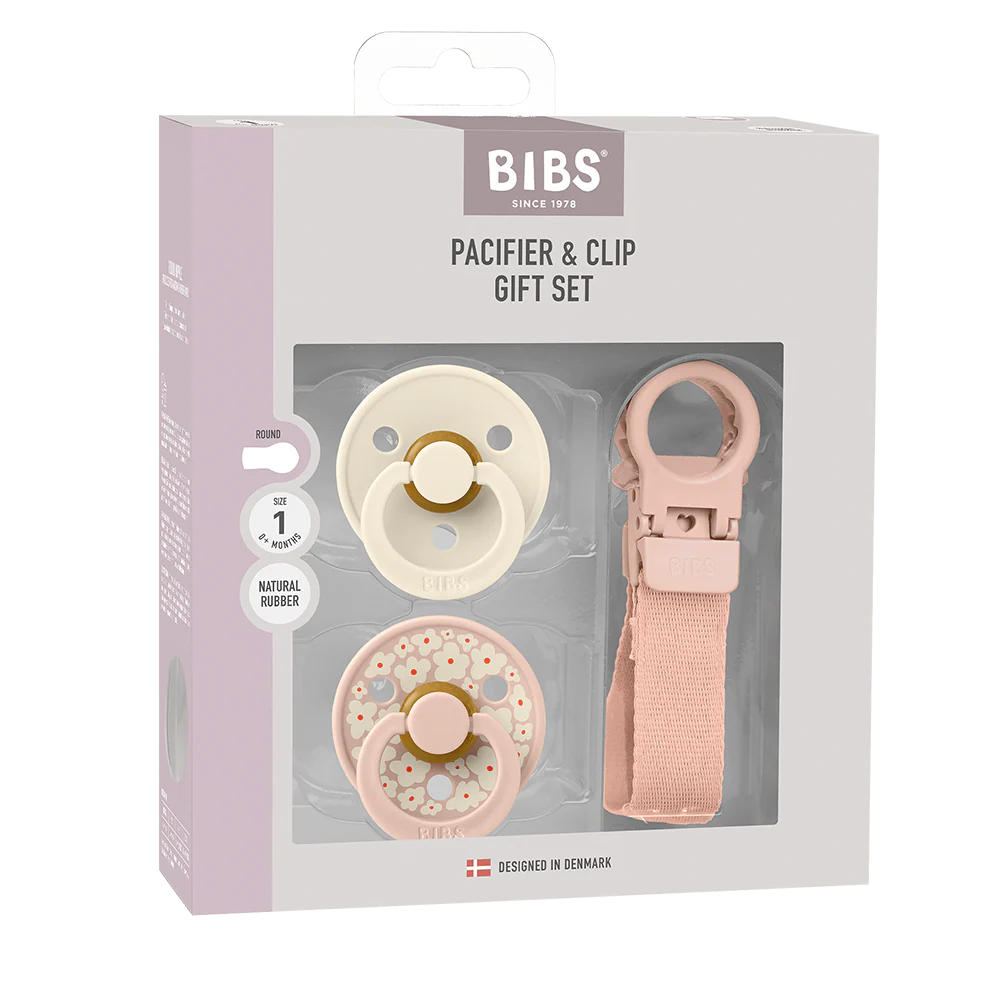Colour Pacifier & Loop Clip Gift Set by Bibs - alternate view