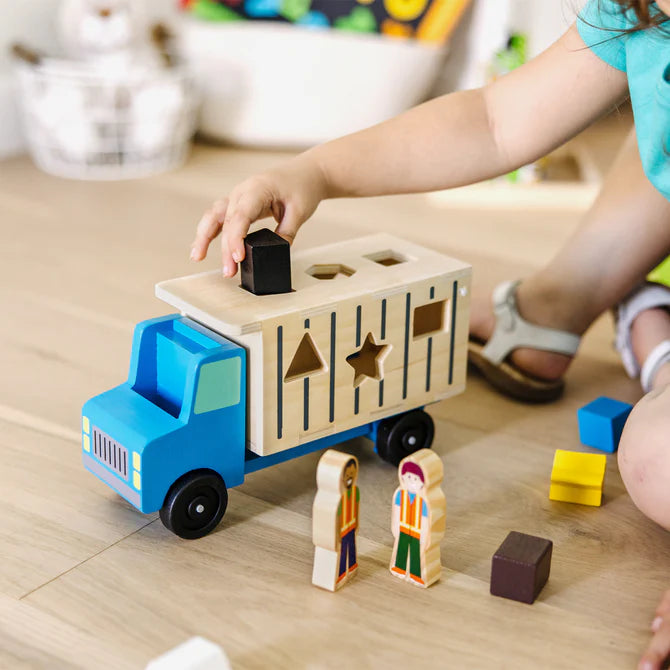 Shape-Sorting Dump Truck by Melissa & Doug - back view