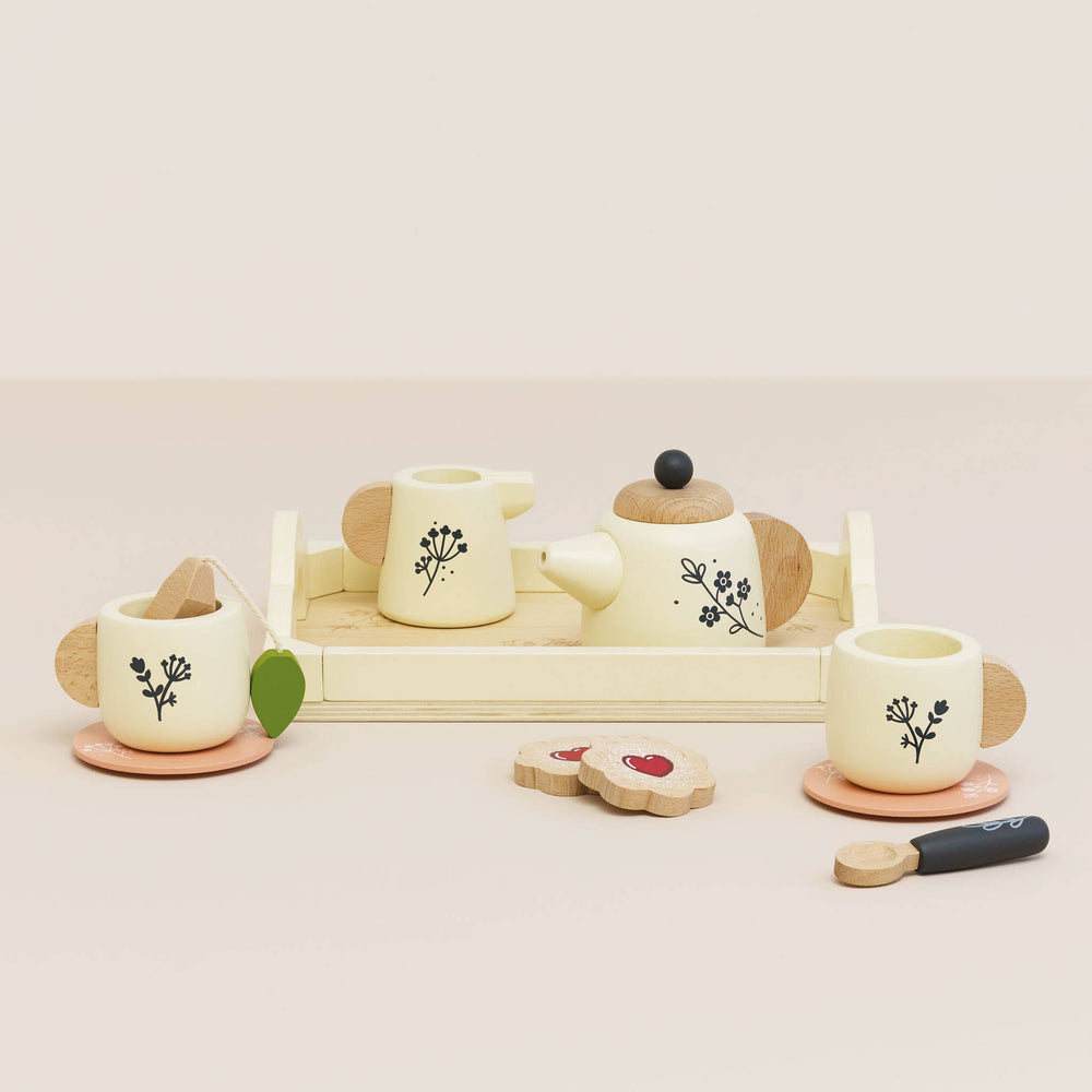 Eco-Friendly Wooden Tea Set & Tray by Le Toy Van - back view