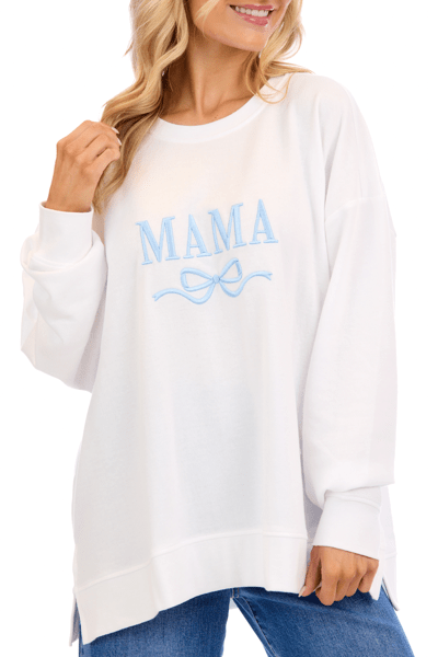 "Mama" Sweatshirt by Mud Pie - back view