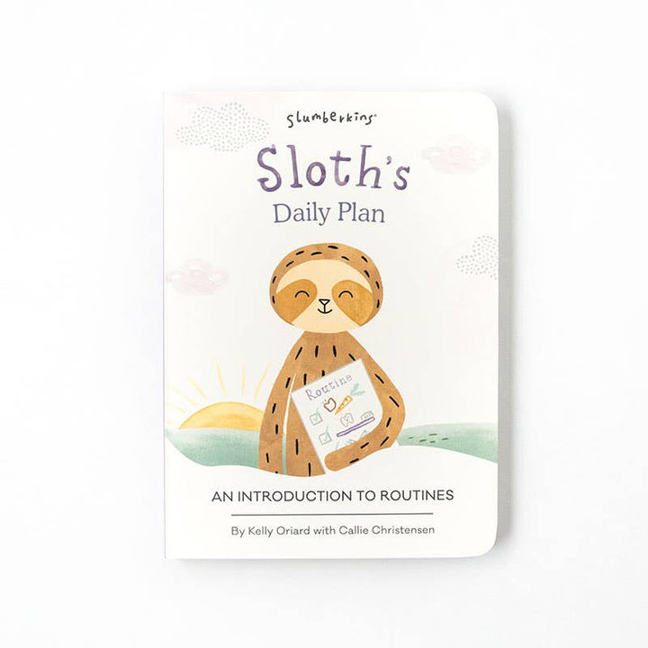 Sloth's Routines Plush Snuggler Set - with 2 books! by Slumberkins Inc. - close-up detail