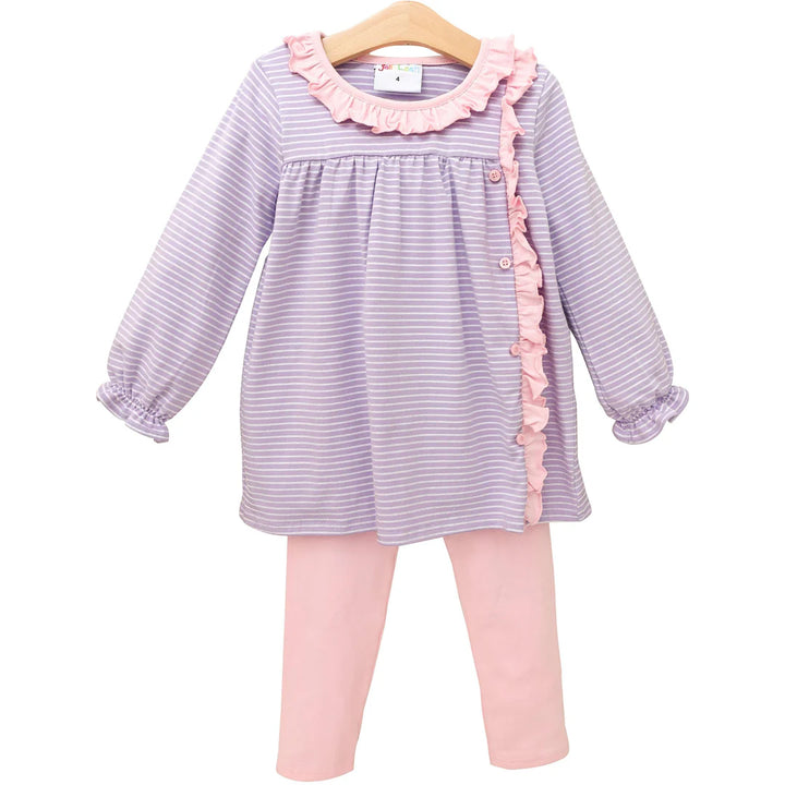 Purple Stripe/Pink Clara Pant Set