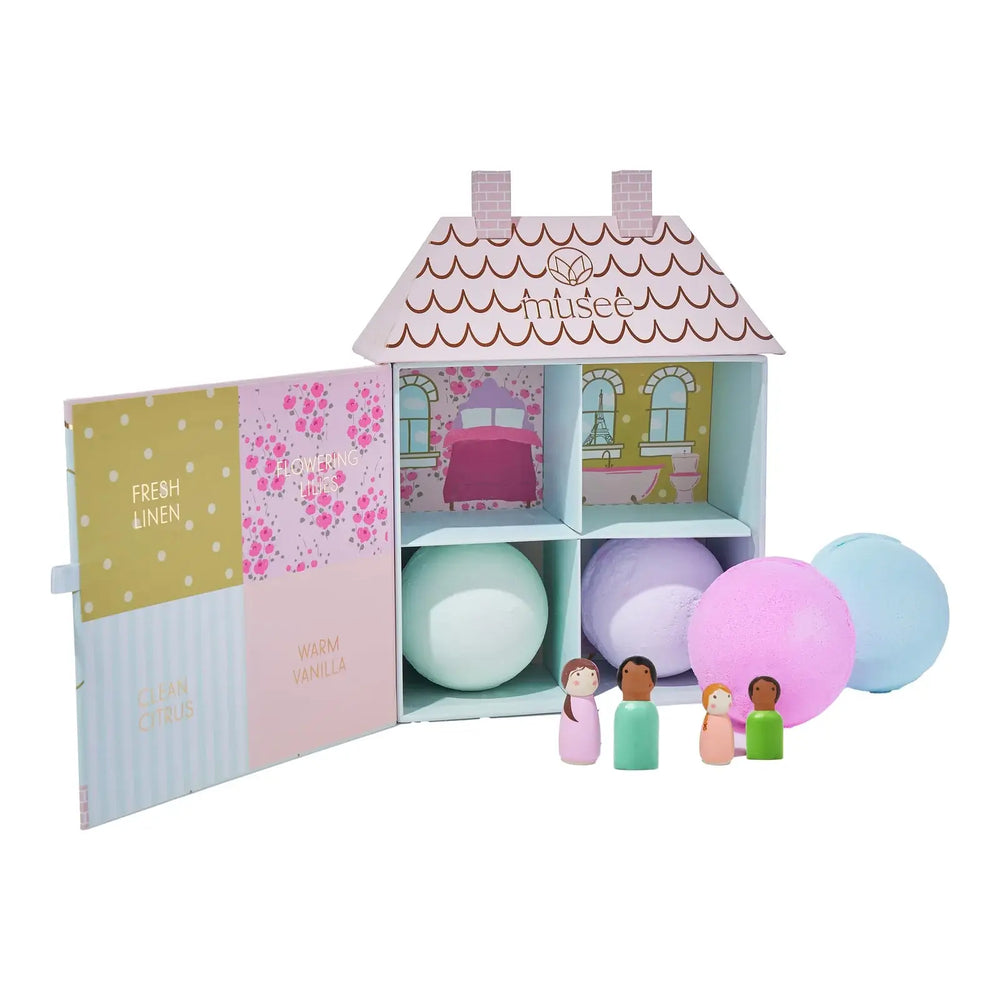 Dollhouse Bath Balm Set by Musee - back view