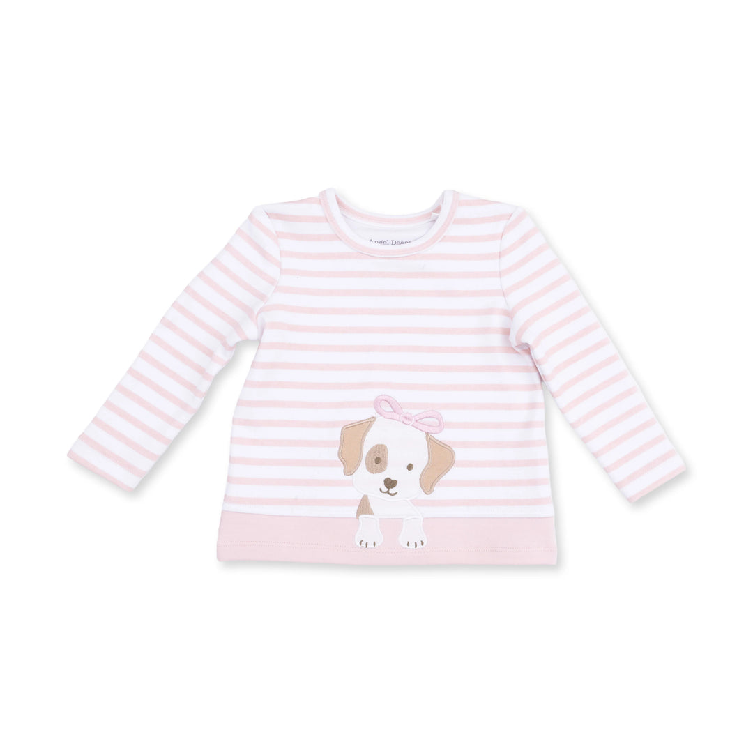 Stripe Puppy - Long Sleeve Shirt
