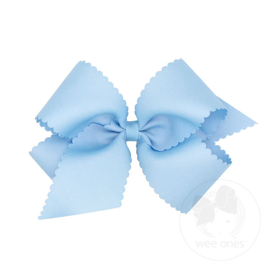 Grosgrain Millennium Hair Bow Scalloped Edge