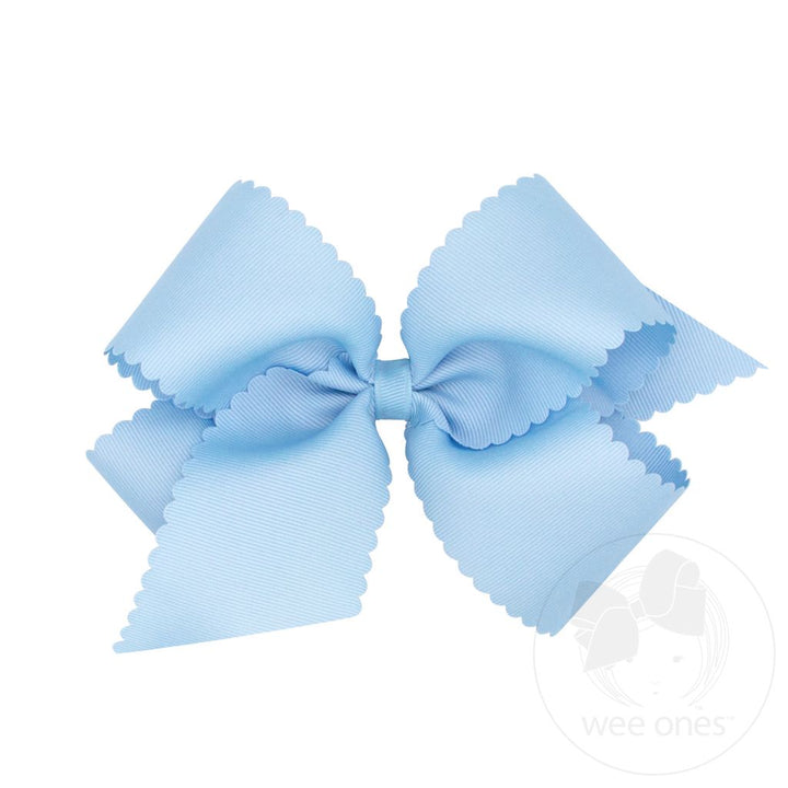 Grosgrain Millennium Hair Bow Scalloped Edge