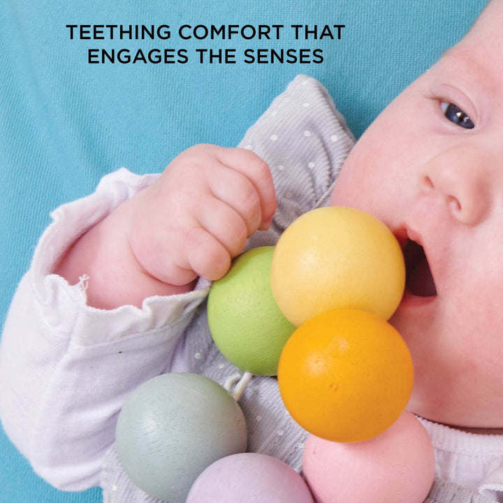 Teething Wooden Beads by Le Toy Van - close-up detail