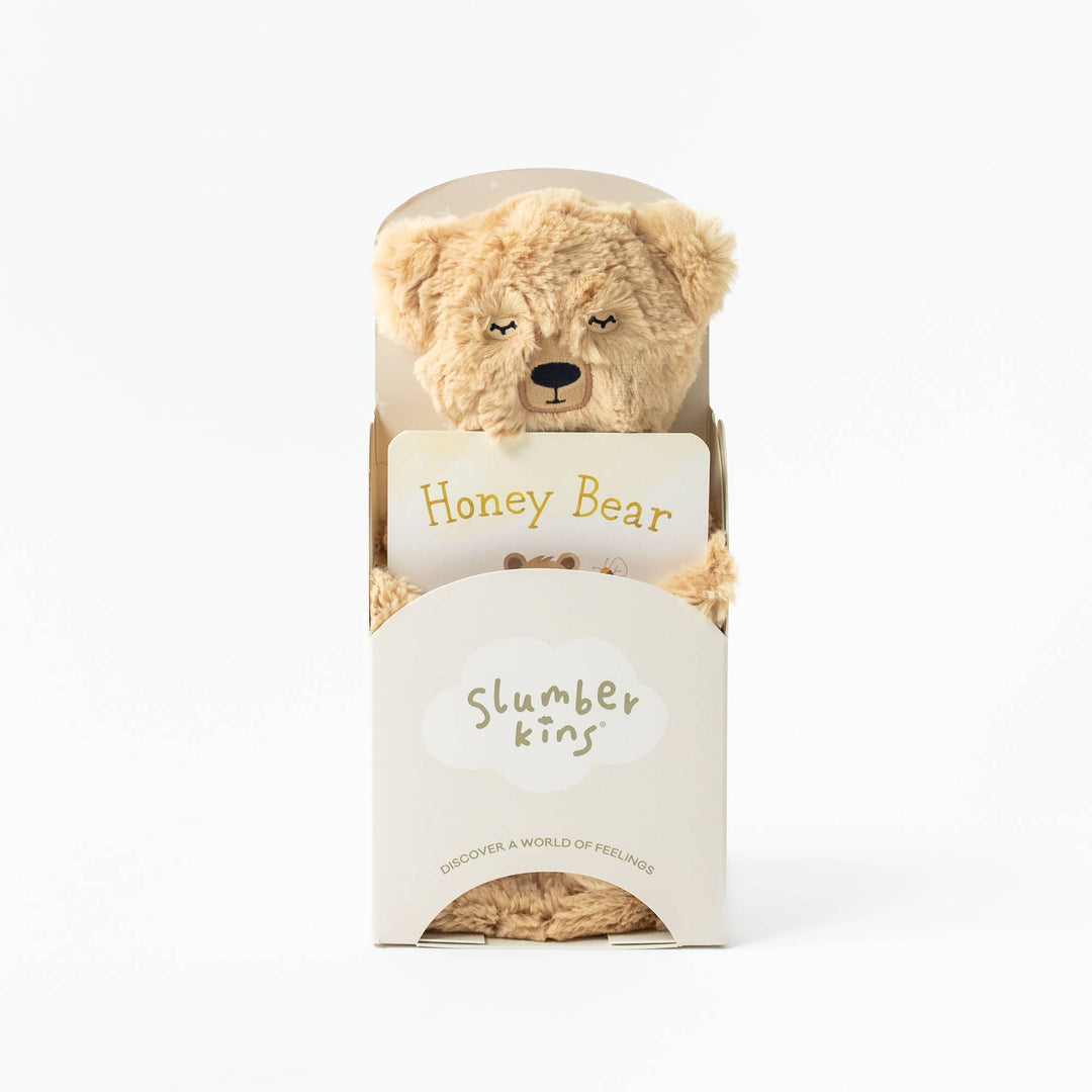 Honey Bear's Gratitude Plush Snuggler Set - with 2 books! by Slumberkins Inc. - back view
