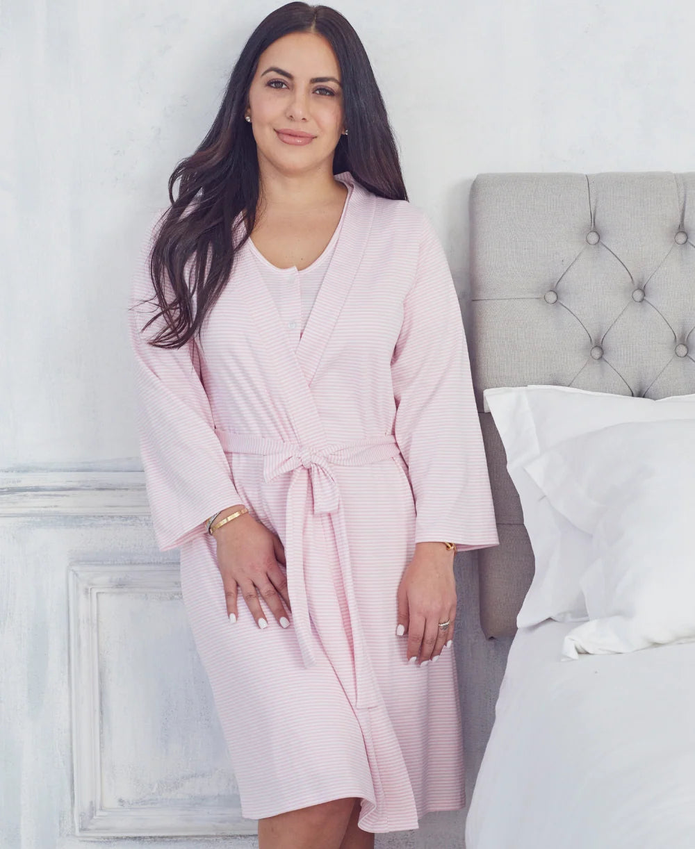 Simple Stripes Adult Robe