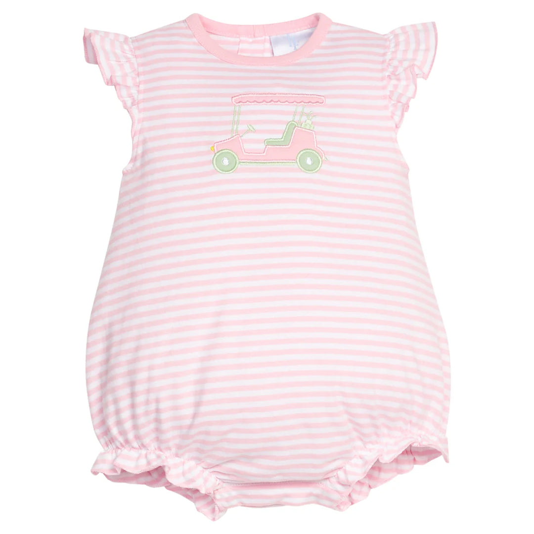 Golf Cart Applique Tilly Bubble by Little English - baby dress