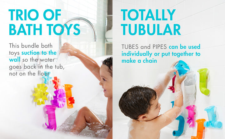 Pipes & Cogs & Tubes Bath Toy Bundle