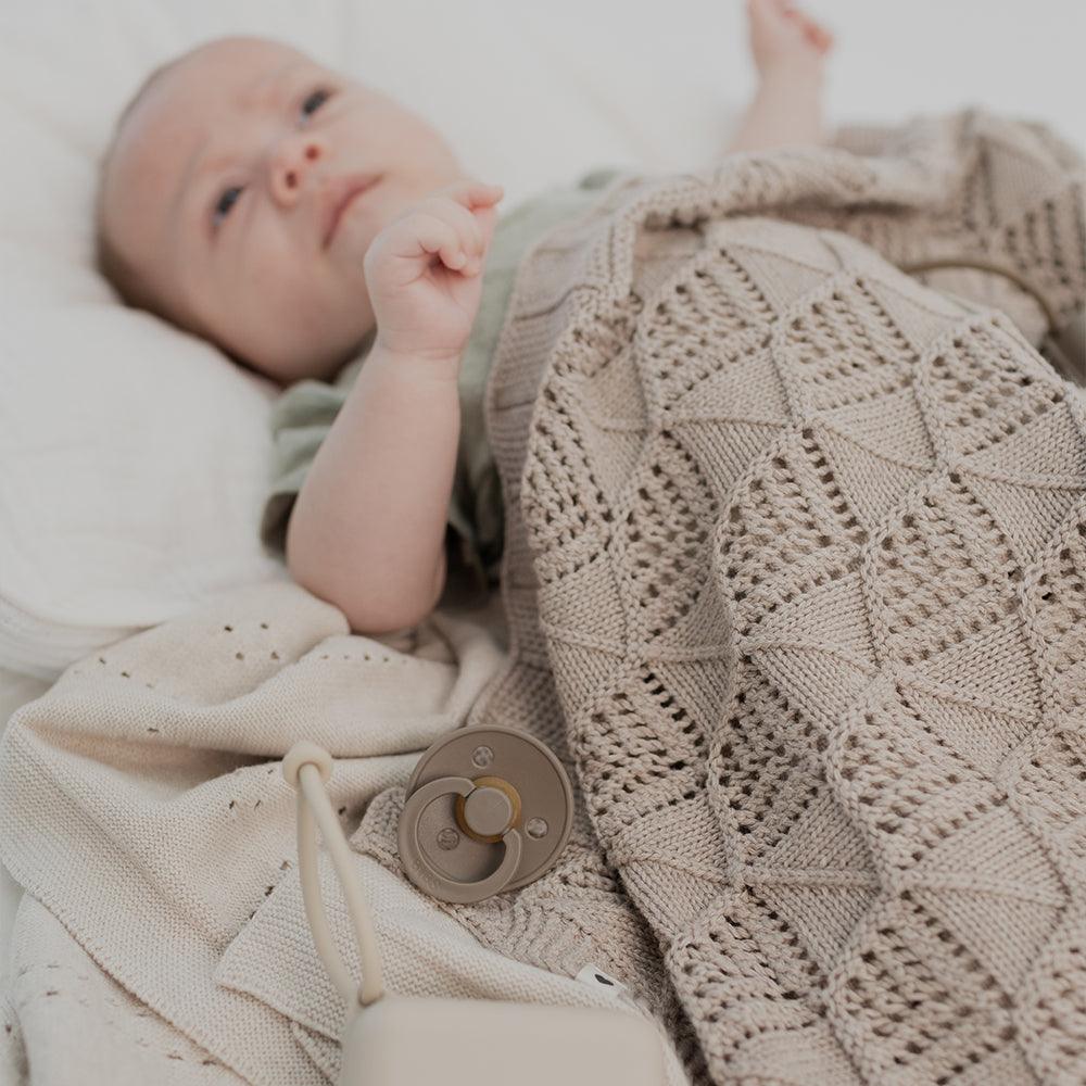 Knitted Blanket Pointelle