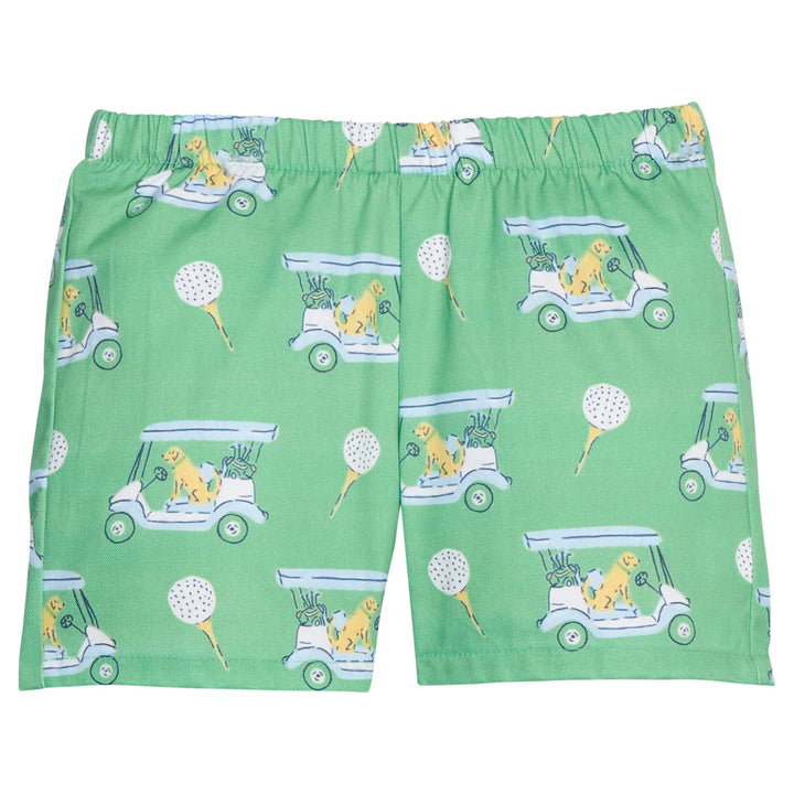 Blue Paws on Par Basic Short by Little English - baby bottoms