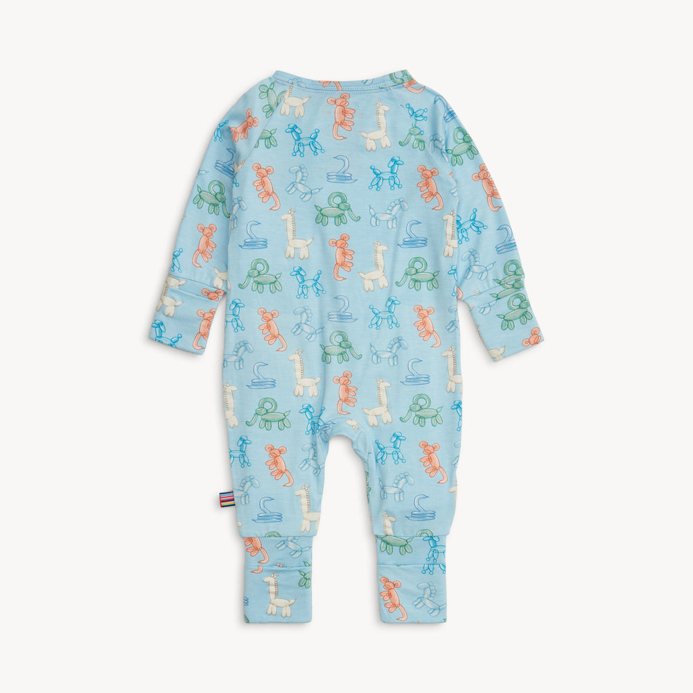 Blue Party Animals Glow in the Dark Coverall by Magnetic Me - back view
