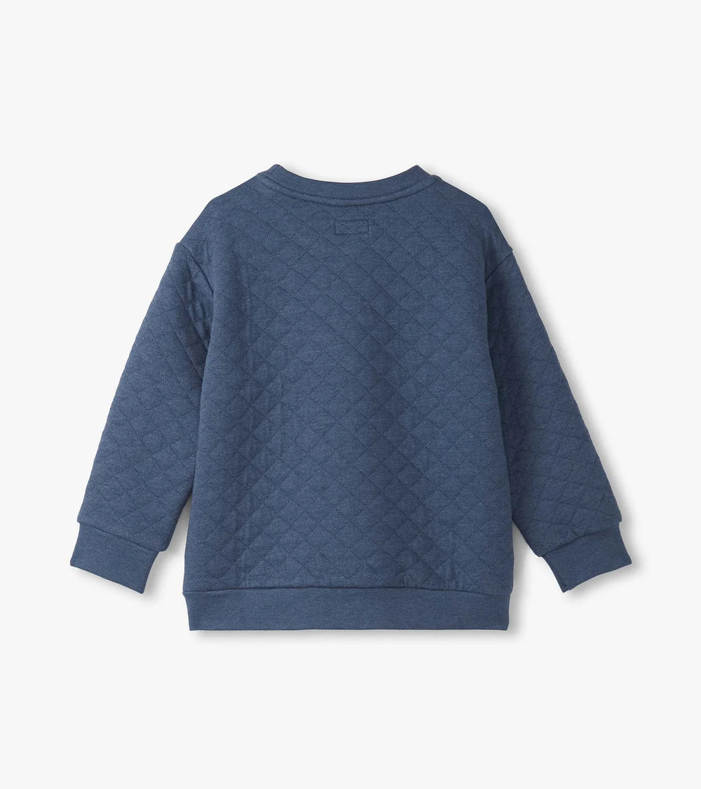 Ensign Blue Quilted Pullover by Hatley - alternate view