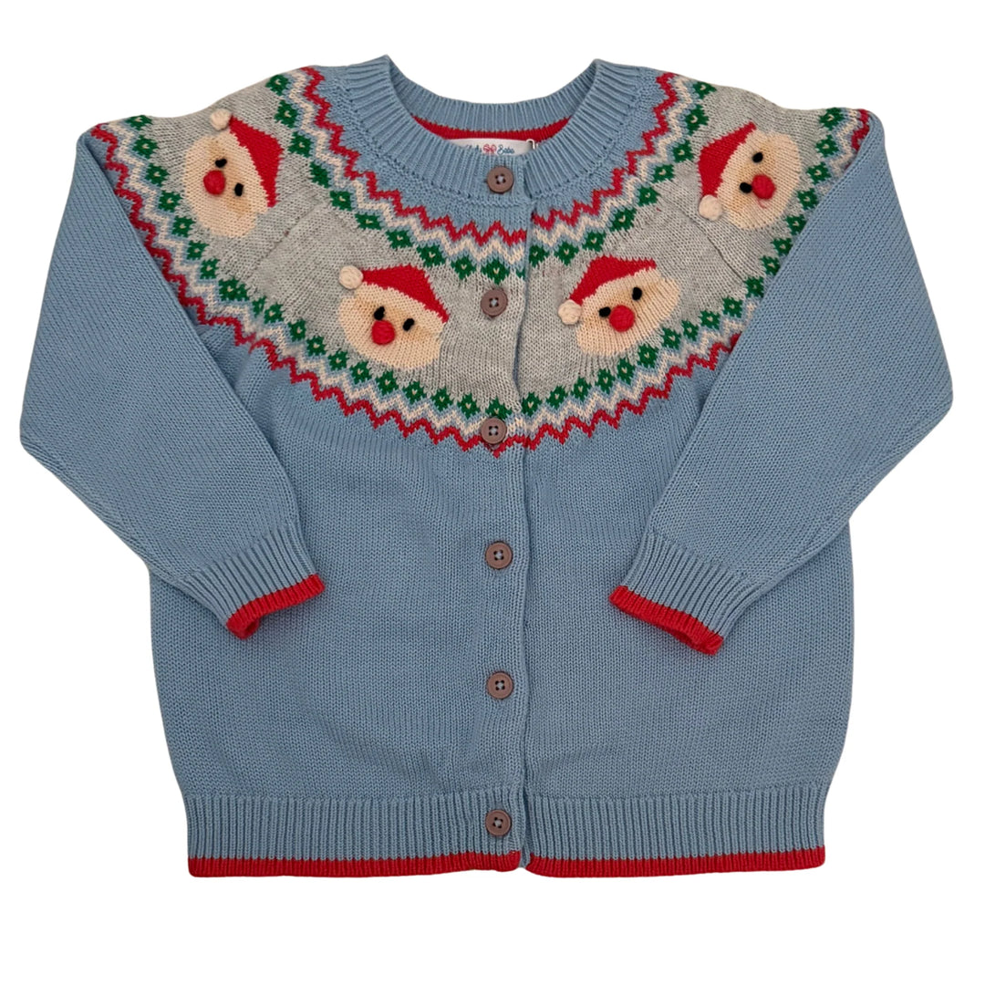 Blue Santa Cardigan