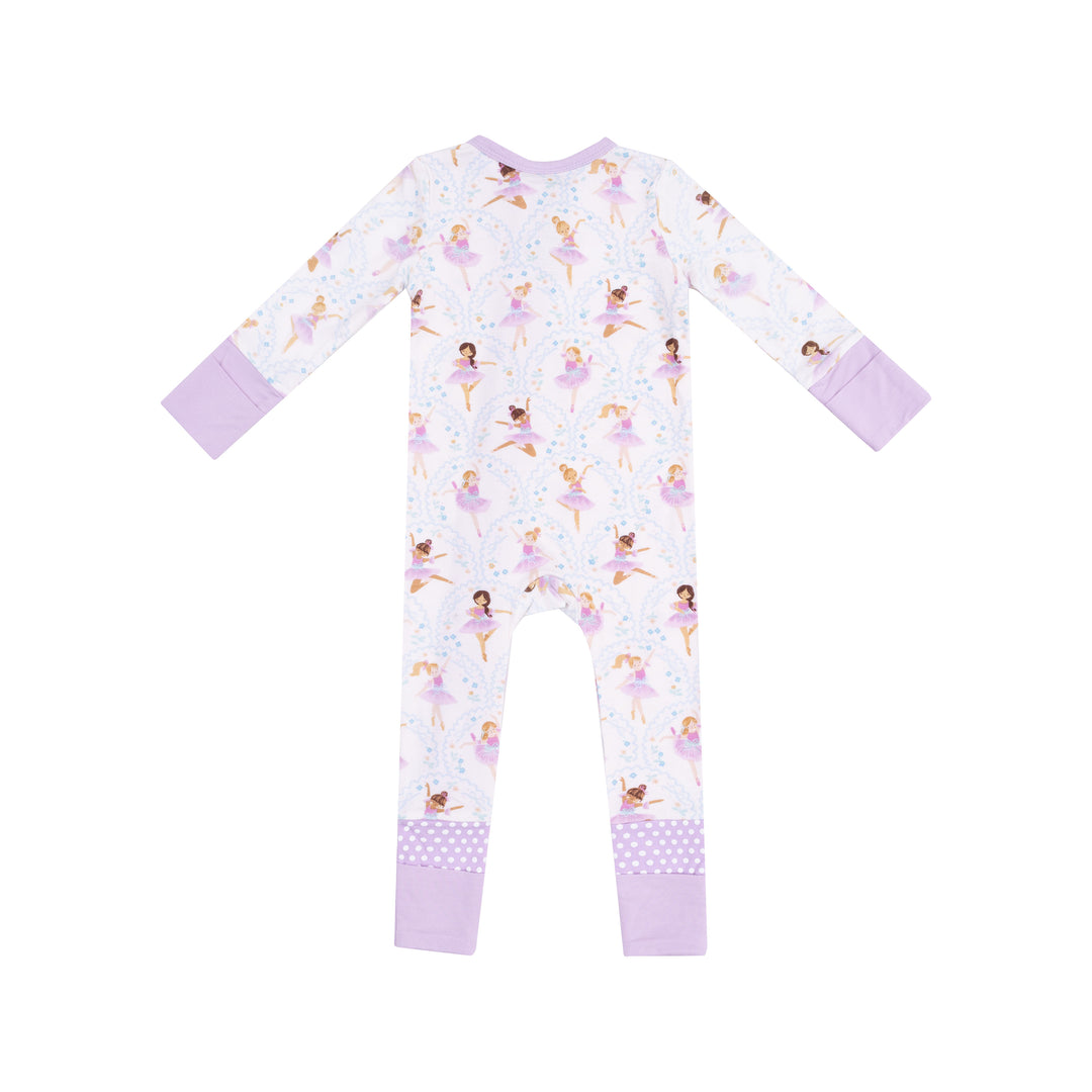 Bow Ballerinas 2 Way Zipper Romper
