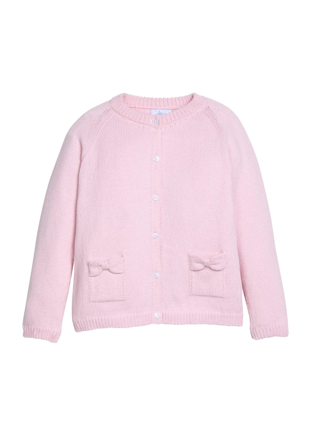Bow Pocket Cardigan - Light Pink