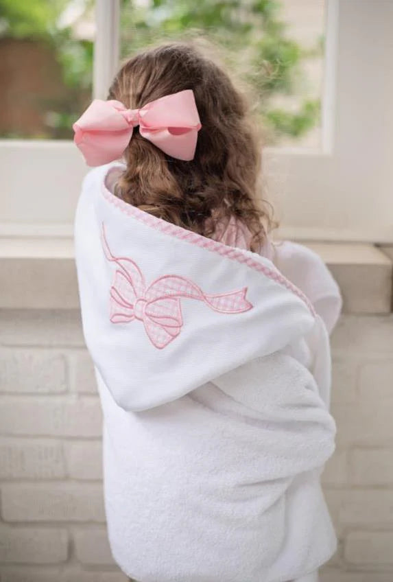 Applique Everykid Towel - Pink Bow