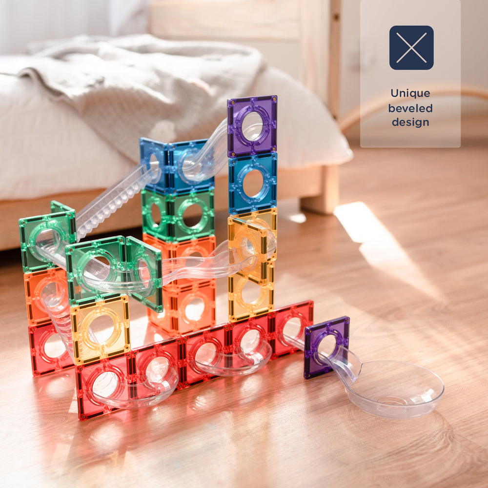 Rainbow Ball Run, 92 pcs. by Connetix - back view