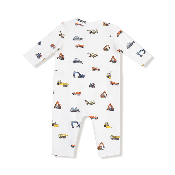 Construction Vehicles French Terry Uni Romper
