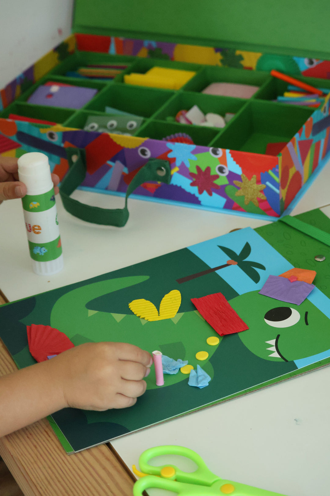 Dinosaur Collage Sensory Activity Box by Connetix - alternate angle