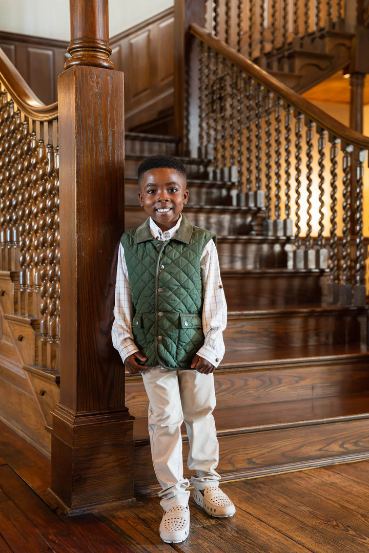 Derby Quilted Vest (Green)