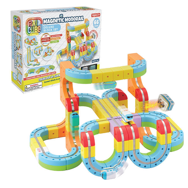 Magnetic Monorail Deluxe Set by Rail Cube - kids toy