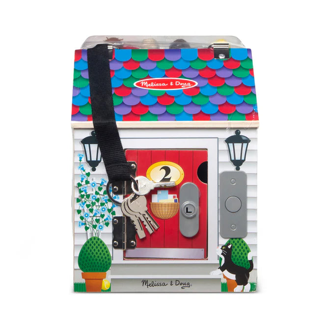 Wooden Doorbell House by Melissa & Doug - back view
