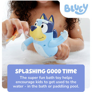 Toomies Swimming Bluey Bath Toy with Seahorse by Cuddles & Carriages - close-up detail
