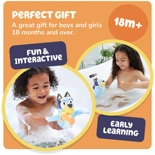 Toomies Swimming Bluey Bath Toy with Seahorse by Cuddles & Carriages - alternate angle