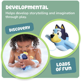 Toomies Swimming Bluey Bath Toy with Seahorse by Cuddles & Carriages - product view 8
