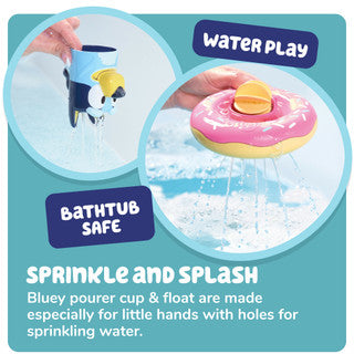 Toomies Splash & Float Bluey – 2-in-1 Water Toy with Pour Cup and Water Wheel by Cuddles & Carriages - alternate angle