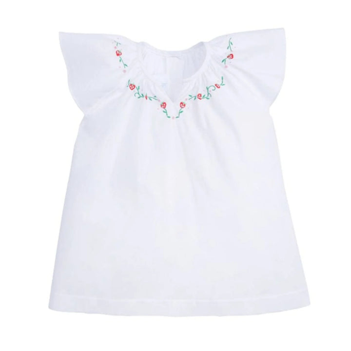 Embroidered Blouse - Strawberry