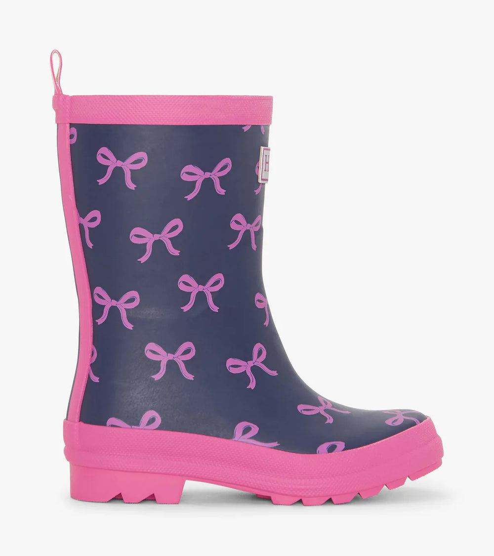 Teeny Bows Matte Rain Boots by Hatley - back view