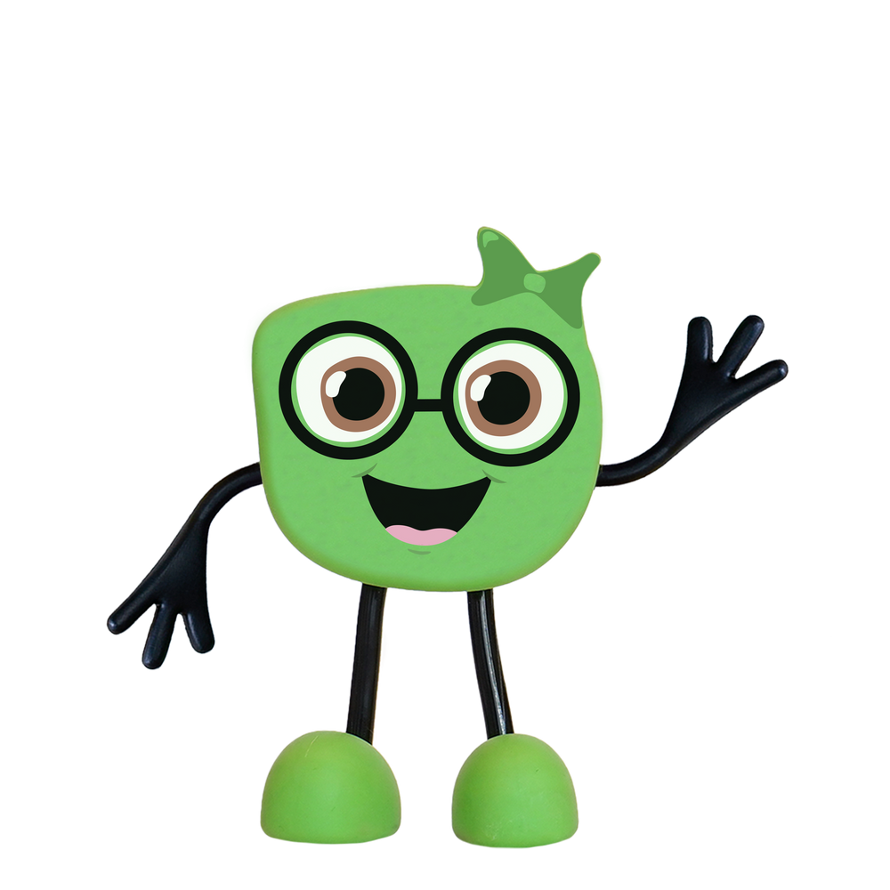 Glo Pals Character - Green Pippa - back view