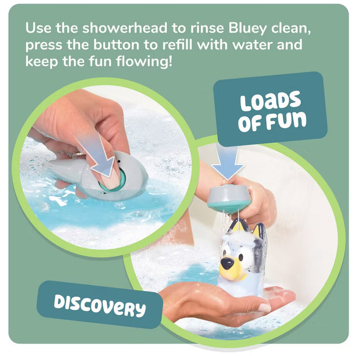 Shower & Scrub Bluey by Cuddles & Carriages - back view
