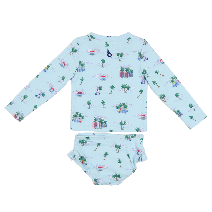 Coastal Getaway Girls' Swimsuit by Blue Quail - lifestyle view