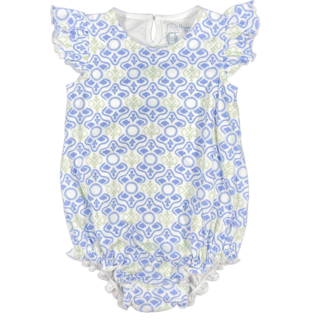 Treliquette Girls Sleeveless Classic Bubble with Flutter Sleeves made from Pima Cotton