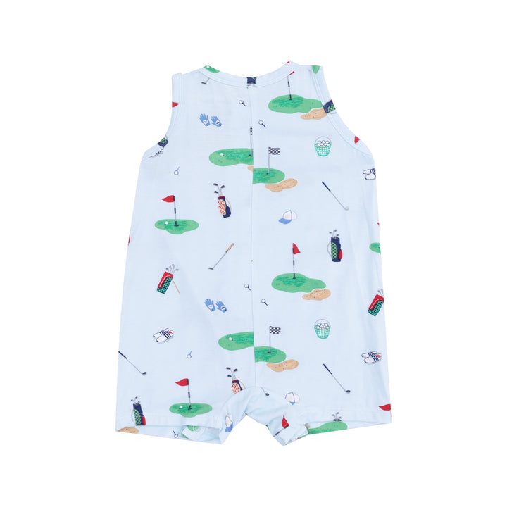 Golf Things Blue Sleeveless Shortie Romper