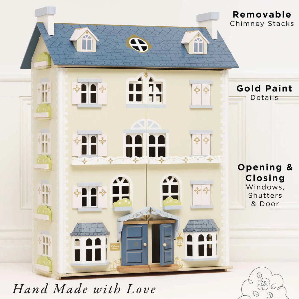 Le Toy Van Palace Wooden Doll House - back view