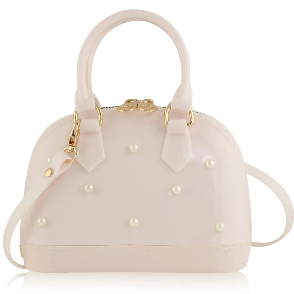 Blush White Cate with Pearls