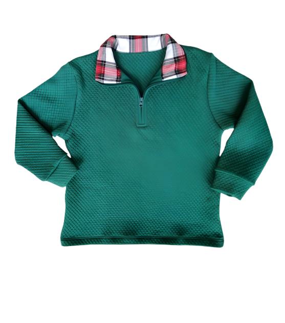 Green Quilted Pullover